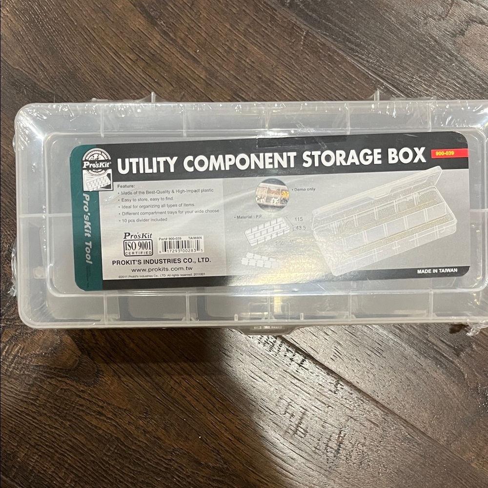 NWT Clear Utility Component Storage Box